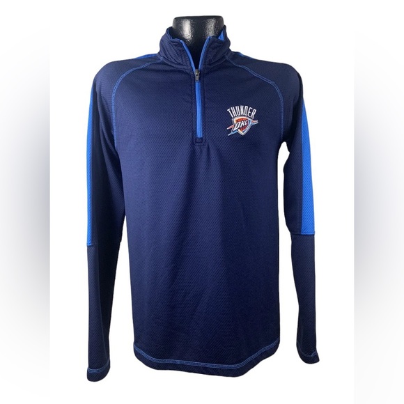OKC Thunder NBA 1/4 Zip Long Sleeve Pullover Sz M - Picture 8 of 9